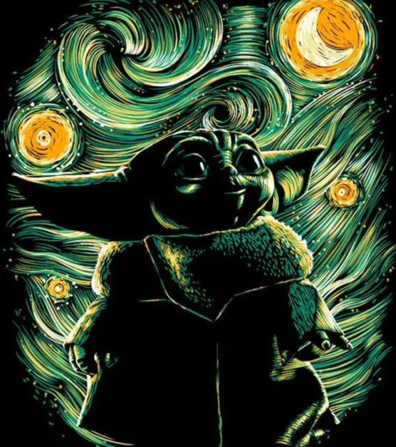 Van Gogh Grogu | May the 4th Star Wars Edition | Brushes, Burgers & Beers