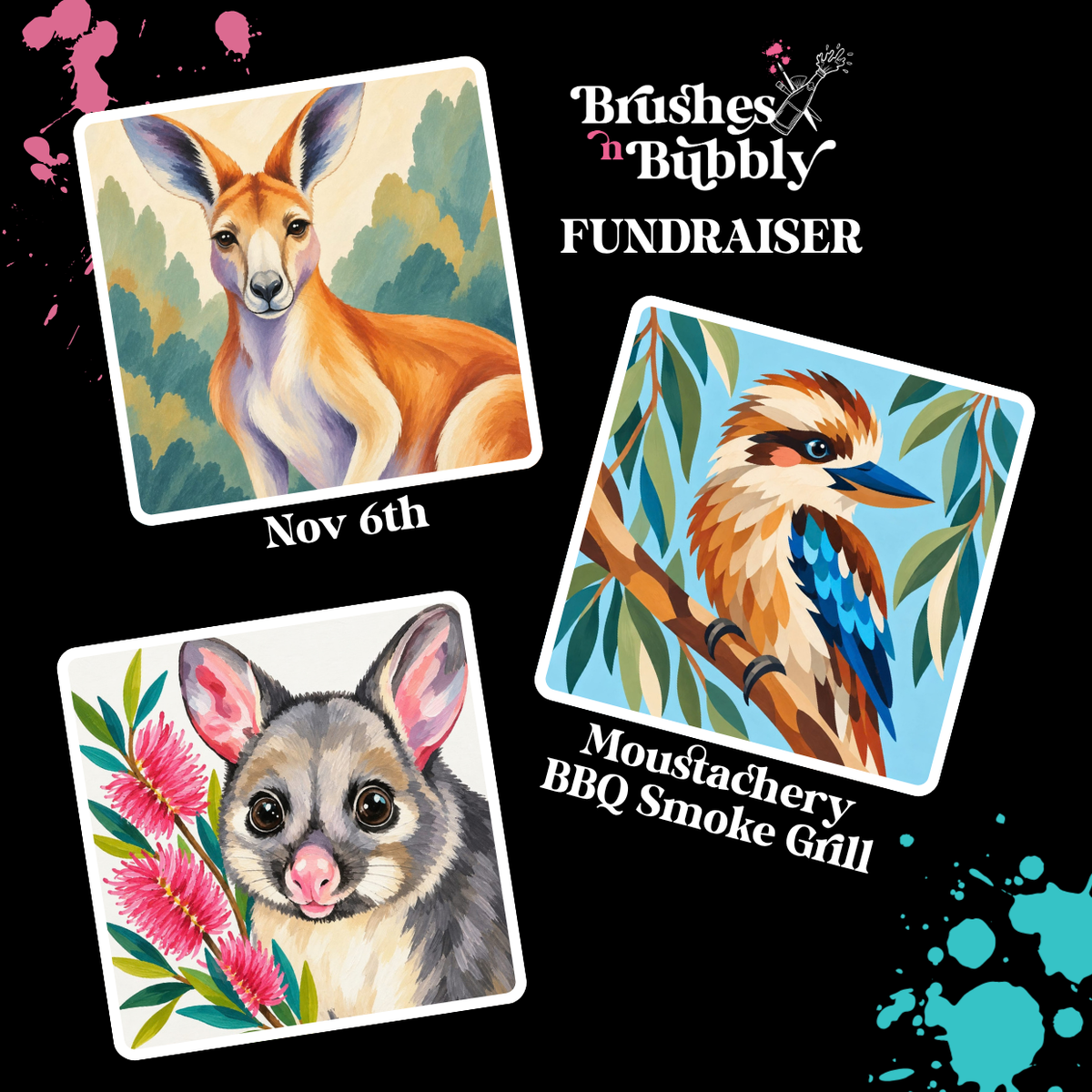 Chittering Wildlife Carers | Fundraiser Class | Moustachery | Nov 6th