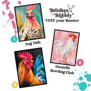 Rooster | Paint n Sip | Gosnells Bowling Club | Aug 24th